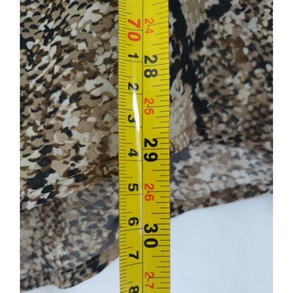 Mix & Co. Women's Snakeskin Print Button Down Polyester Blouse, Size 3X - Picture 9 of 9